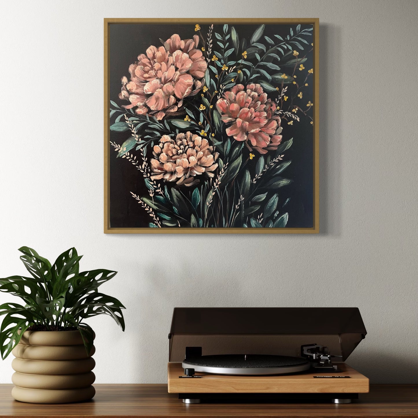 “A Glow” Framed 20x20 Original Acrylic on Canvas