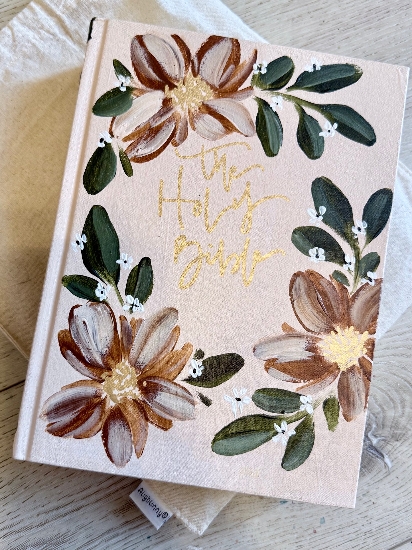 Painted CSB Journaling Bible – Terracotta & Gold | Matthew 28:20
