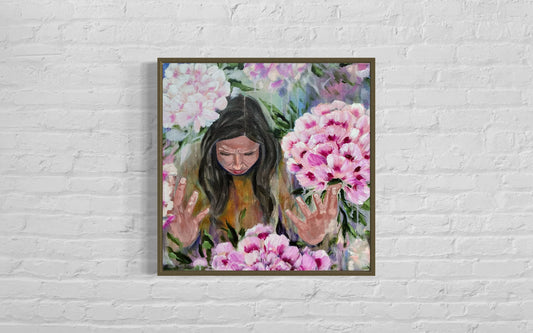 “Beautifully Broken ” FRAMED 24x24 Original Acrylic on Canvas
