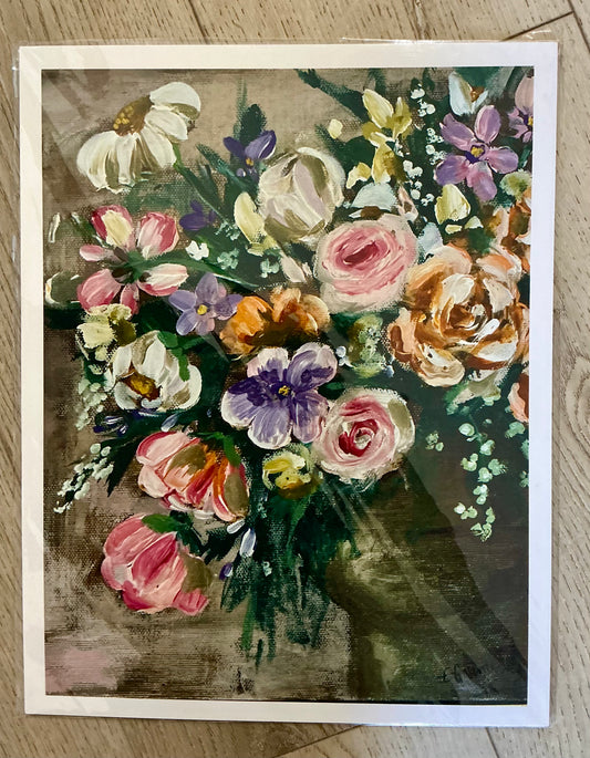 “Vintage florals “ art print|11x14|8x10 Print|Home Decor