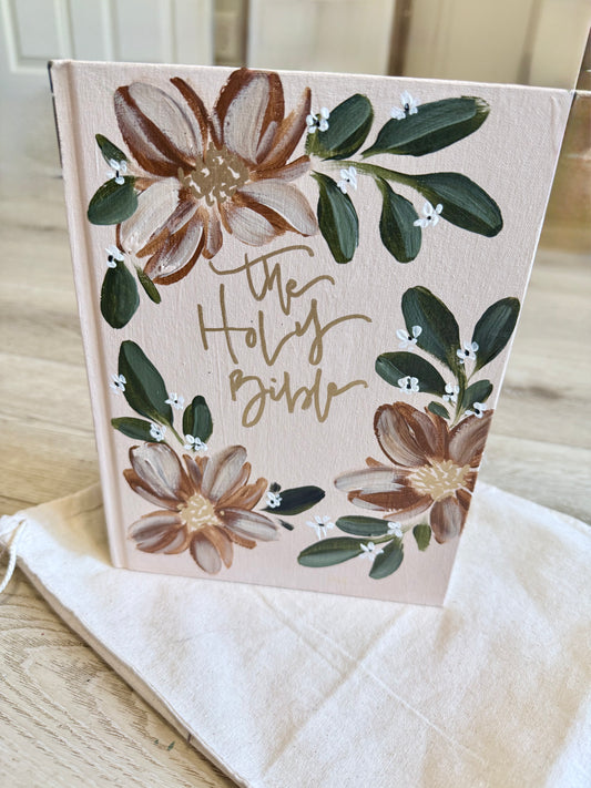 Painted CSB Journaling Bible – Terracotta & Gold | Matthew 28:20