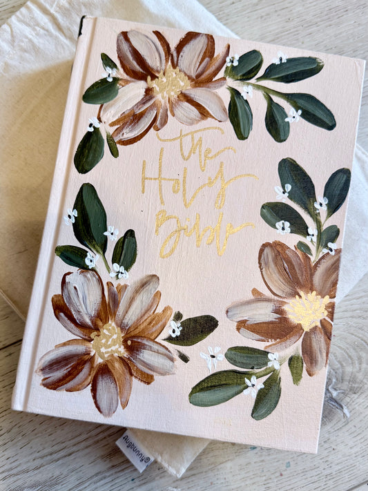 Painted CSB Journaling Bible – Terracotta & Gold | Matthew 28:20