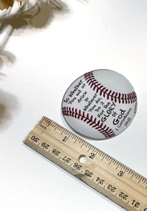 Baseball Faith Decal |Faith Sticker for Tumblers, Binders, Bibles, Planners etc