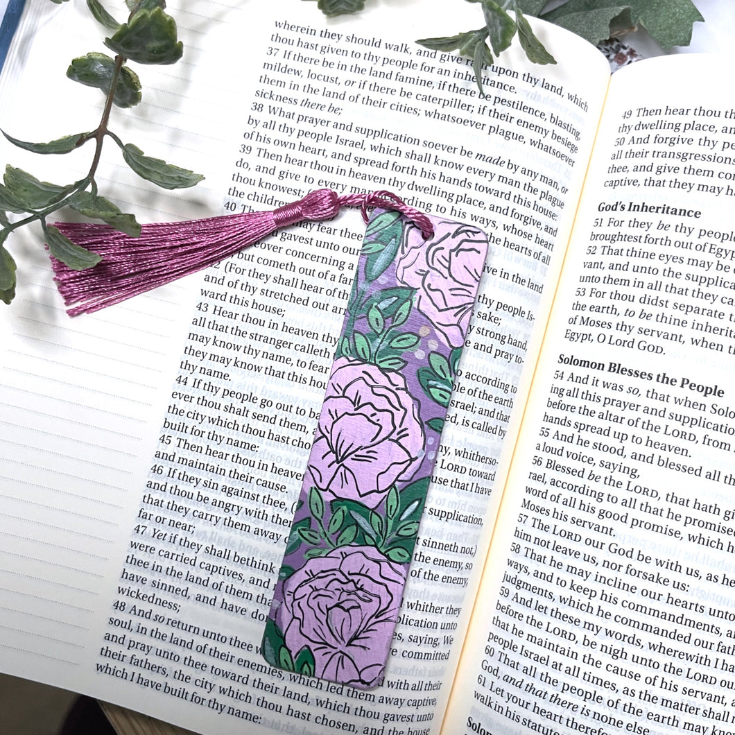 Hand Painted Wooden Bookmark