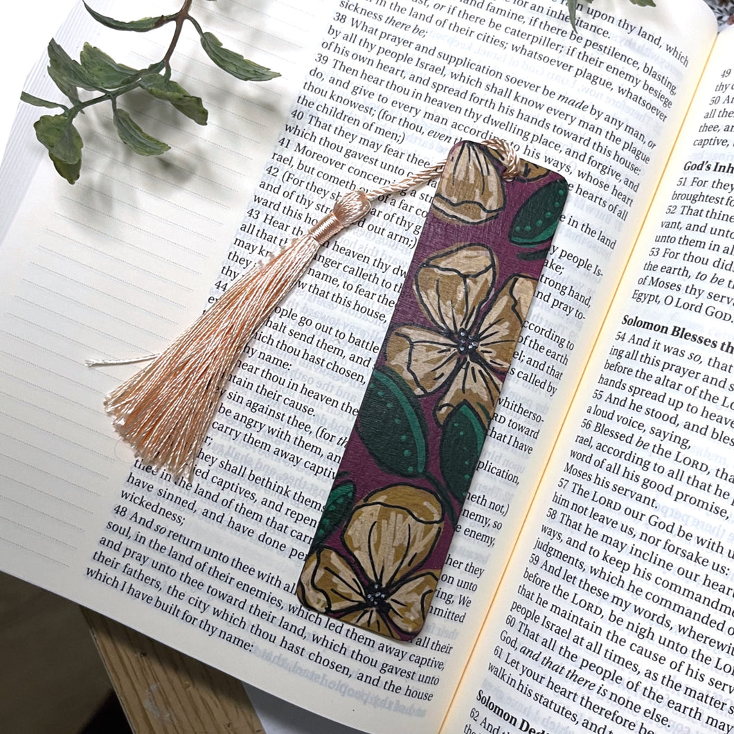 Hand Painted Wooden Bookmark Genesis 1:27
