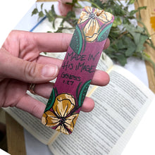 Load image into Gallery viewer, Hand Painted Wooden Bookmark Genesis 1:27
