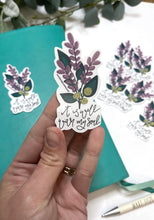 Load image into Gallery viewer, It is Well Floral Vinyl Decal Faith Stickers for Laptops, Binders, Tumblers, Bibles etc
