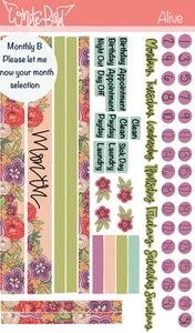 Alive Faith Sticker Sheets| Christian Planner Stickers| Journal Stickers| Bible Stickers| Monthly StickerSets
