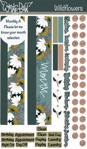 Wildflower Faith Sticker Sheets| Christian Planner Stickers| Journal Stickers| Bible Stickers| Monthly StickerSets