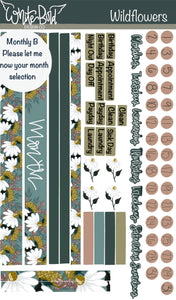 Wildflower Faith Sticker Sheets| Christian Planner Stickers| Journal Stickers| Bible Stickers| Monthly StickerSets