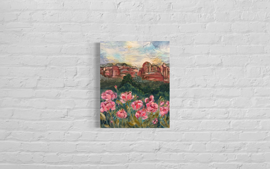 Garden in the Desert– 16X20 inch Original Mixed Media on Canvas