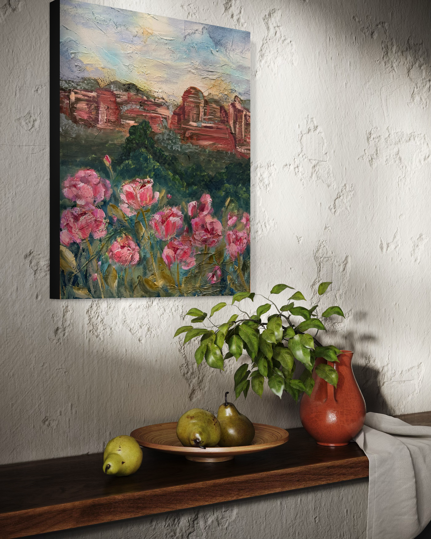 Garden in the Desert– 16X20 inch Original Mixed Media on Canvas
