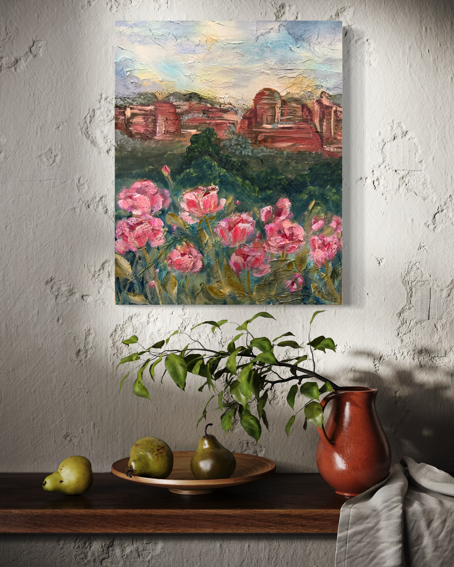 Garden in the Desert– 16X20 inch Original Mixed Media on Canvas