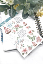 Load image into Gallery viewer, Water and Waves Faith Sticker Sheets| Christian Planner Stickers| Bible Verse Stickers| Floral Stickers|Bible Stickers| Journal StickerSets
