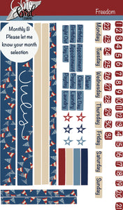Freedom Faith Sticker Sheets| Christian Planner Stickers| Journal Stickers| Bible Stickers| Monthly Sticker Sets