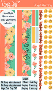 Bright Morning Faith Sticker Sheets| Christian Planner Stickers| Journal Stickers| Bible Stickers| Monthly StickerSets