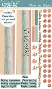 Water and Waves Faith Sticker Sheets| Christian Planner Stickers| Bible Verse Stickers| Floral Stickers|Bible Stickers| Journal StickerSets