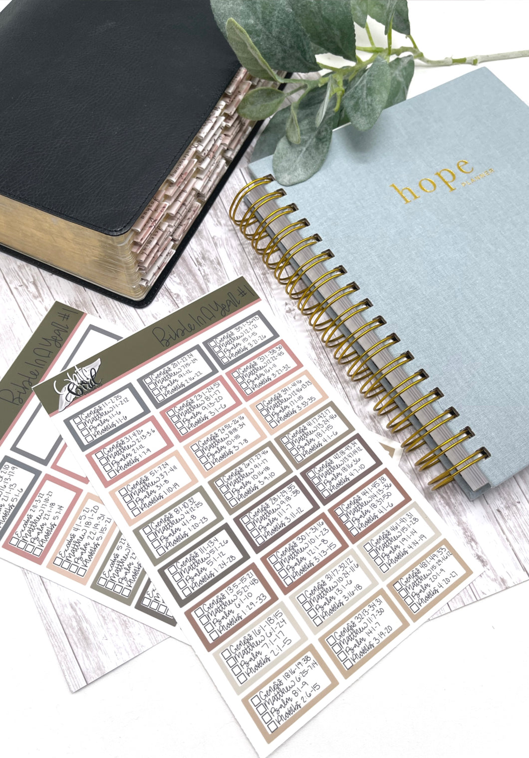 Bible Reading Plan Stickers| Daily Stickers|Christian Stickers| Bible Study Sticker| Devotion Sticker| Neutral Stickers