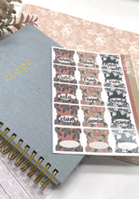 Load image into Gallery viewer, Planner Tabs| Monthly Tabs| Sticker Tabs| Terracotta Rose
