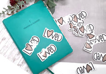 Load image into Gallery viewer, Loved Faith Decal |Faith Sticker for Tumblers, Binders, Bibles, Planners etc
