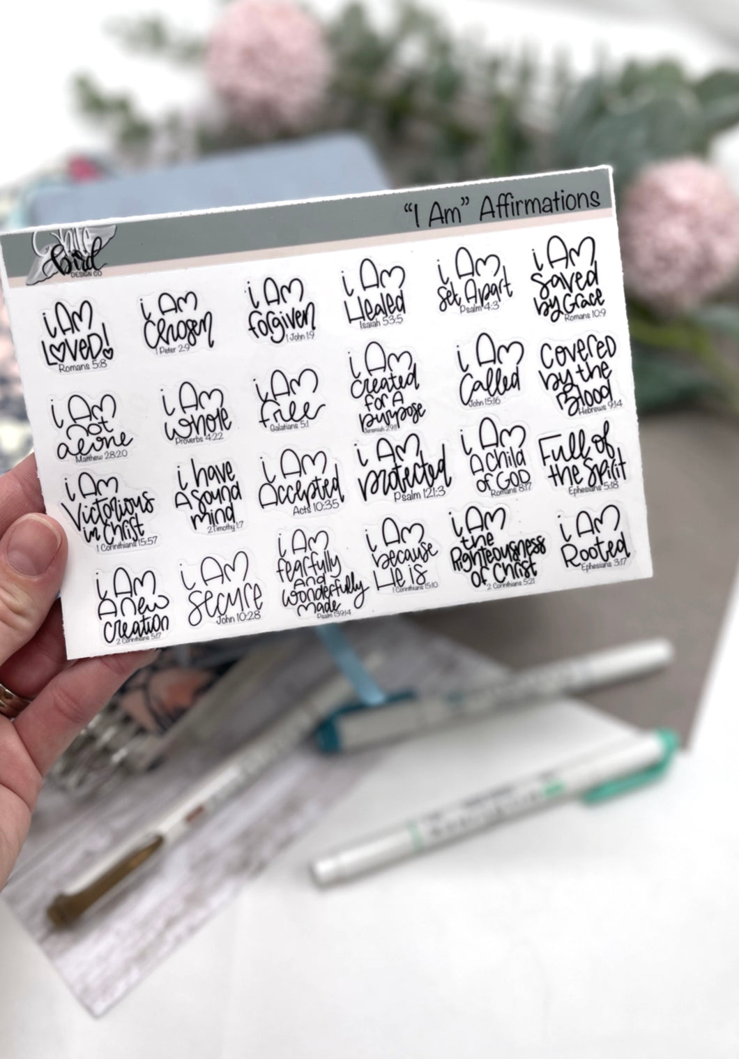 Christian Affirmation Stickers| Bible Verse Stickers|Identity in Christ Stickers