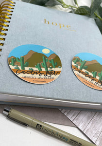Cactus Lover Desert Dweller Decal Sticker for Tumblers, Binders, Bibles, Planners etc
