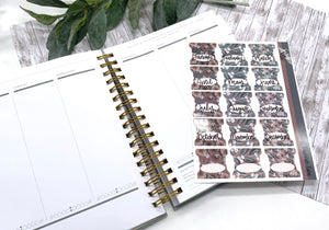 Planner Tabs| Monthly Tabs| Sticker Tabs| Floral
