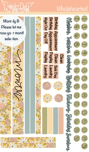 Wholehearted Sticker Sheets| Christian Planner Stickers| Bible Verse Stickers | Bible Stickers| Journal StickerSets