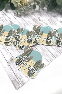 Arizona Cactus Decal |Faith Sticker for Tumblers, Binders, Bibles, Planners etc
