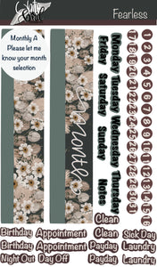 Fearless Faith Sticker Sheets| Christian Planner Stickers| Journal Stickers| Bible Stickers| Monthly StickerSets