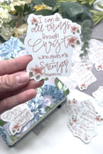 Load image into Gallery viewer, Philippians 4:13 Decal|Faith Decal |Faith Sticker for Tumblers, Binders, Bibles, Planners etc
