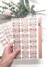 Load image into Gallery viewer, Pink Floral Bible tabs|Laminated Matte Vinyl Sticker Tabs
