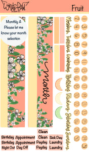 Fruit Faith Sticker Sheets| Christian Planner Stickers| Journal Stickers| Bible Stickers| Monthly StickerSets