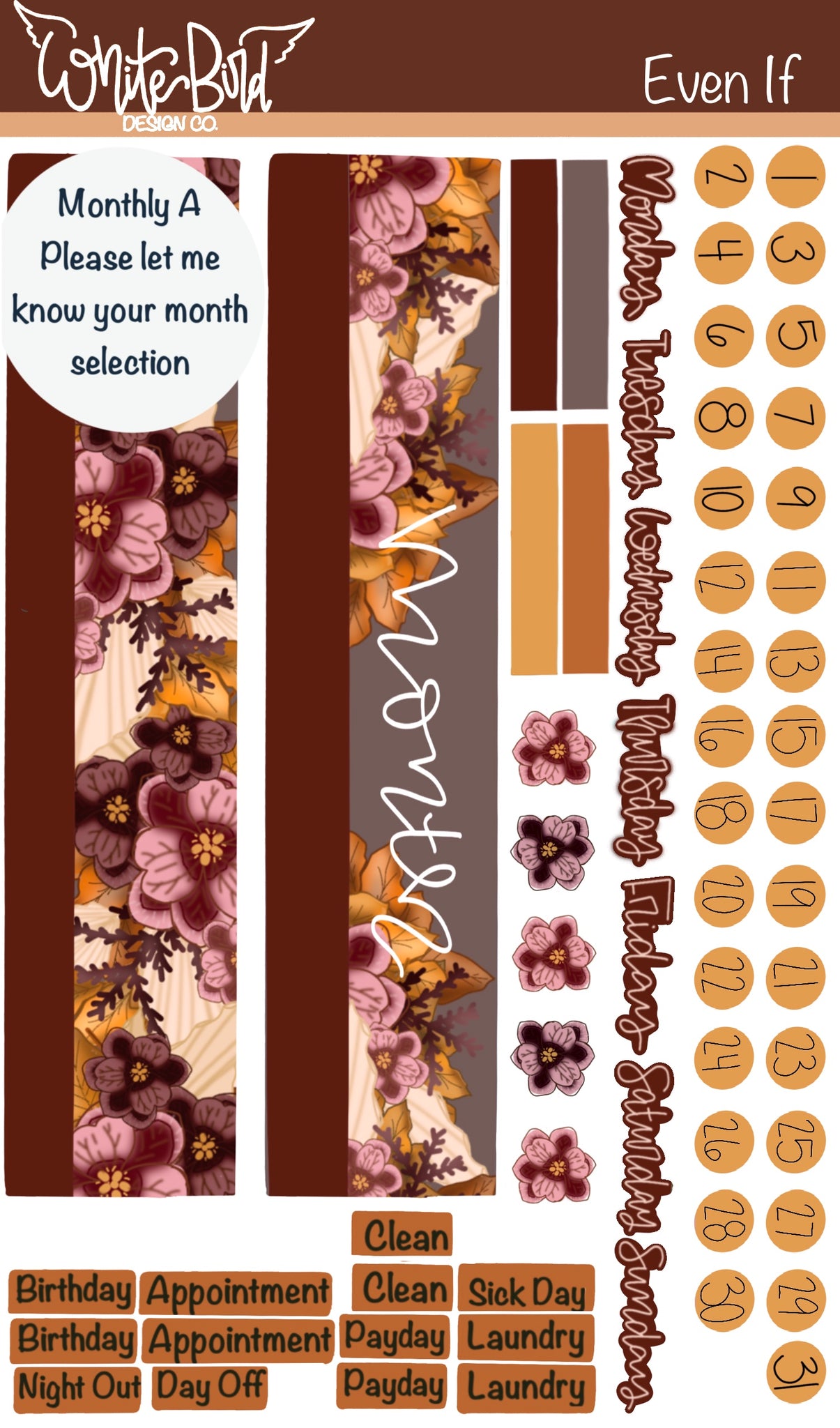 Even If Faith Sticker Sheets, Christian Planner Stickers