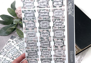 Blossom Bible tabs |Laminated Vinyl Sticker Tabs| Old Testament| New Testament