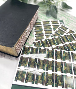 Camo Bible tabs |Laminated Vinyl Sticker Tabs| Old Testament| New Testament
