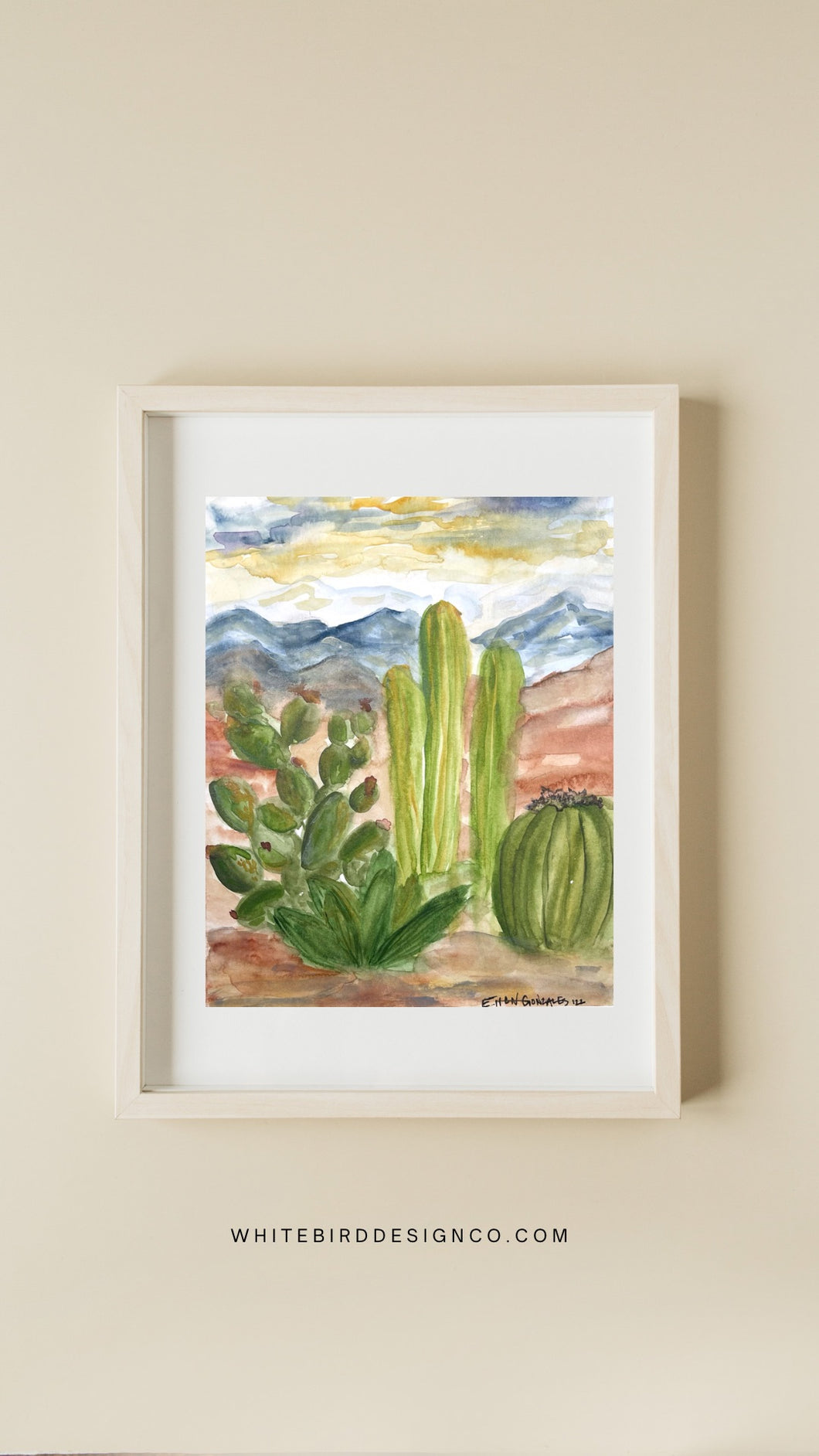 Watercolor Art Print Desert Landscape| Bible Art| Faith Art| Christian Art |8x10 Print|Home Decor