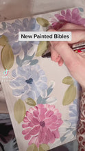 Load and play video in Gallery viewer, Custom Painted Bible/Esv, Csb,Niv, Nkjv, Kjv/Bible Journaling/Unique Gifts/Handpainted Bible

